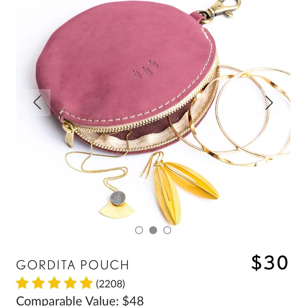 Gordita Pouch in Pink Suede